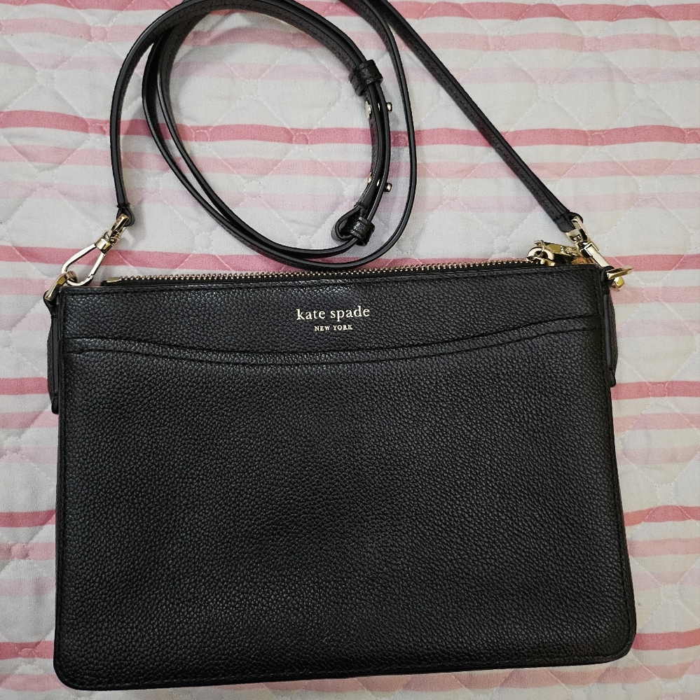 Kate Spade Black Leather Crossbody Bag